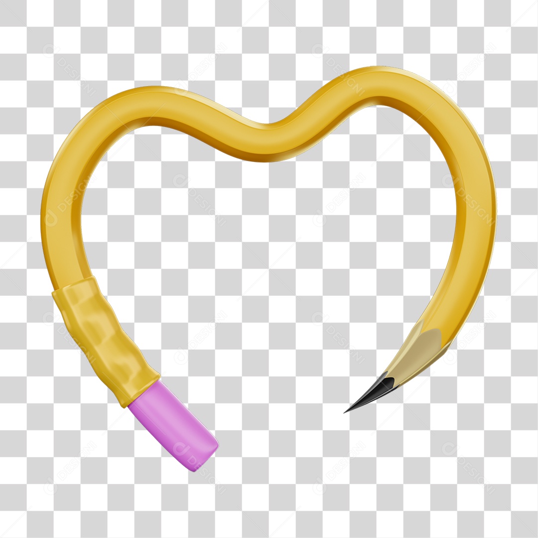 PNG Heart Shaped Writing Pencils Transparent