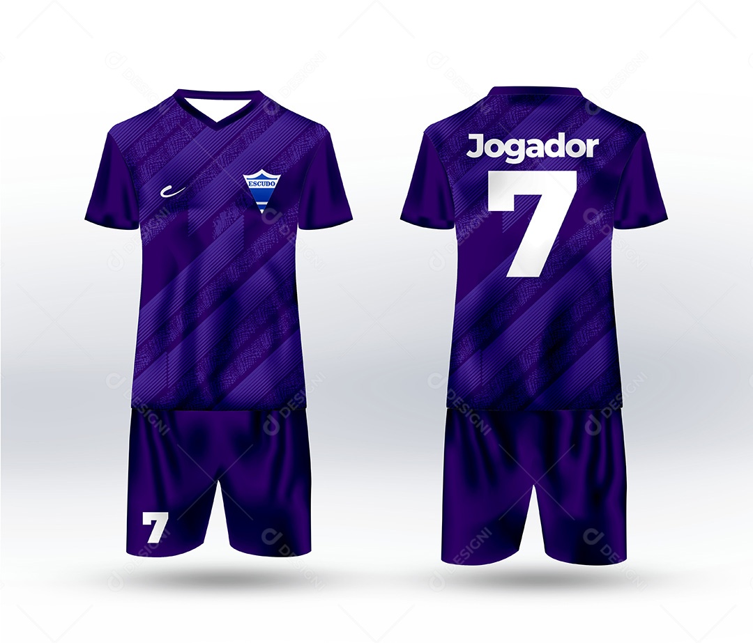 Modelo de Camisa de Futebol Mockup PSD Editável