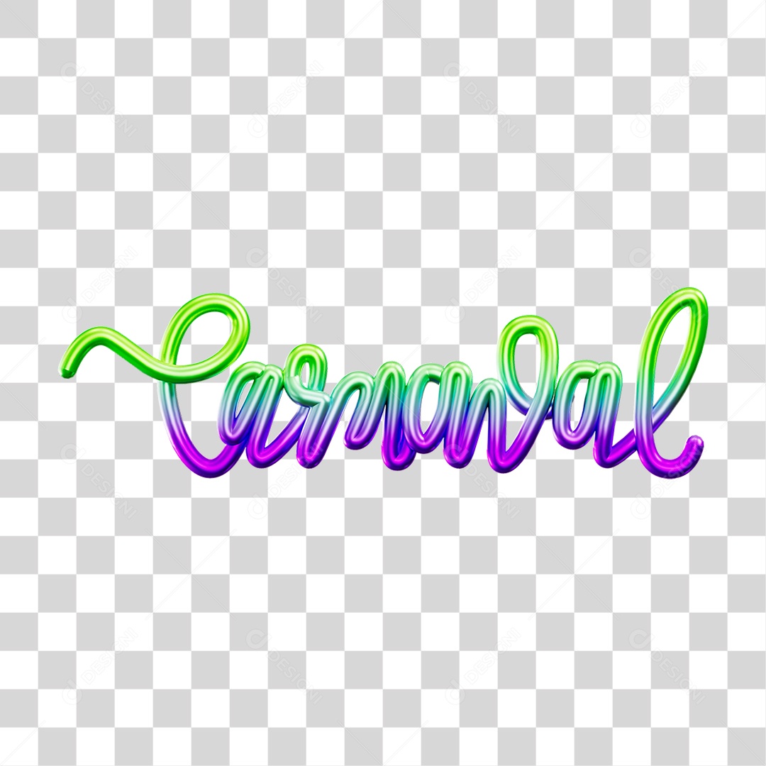 3D text Carnaval PNG Transparent