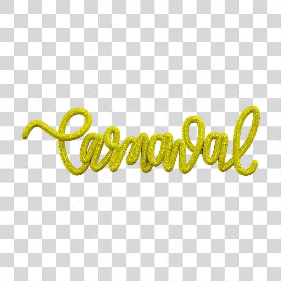 Texto 3D Carnaval PNG Transparente