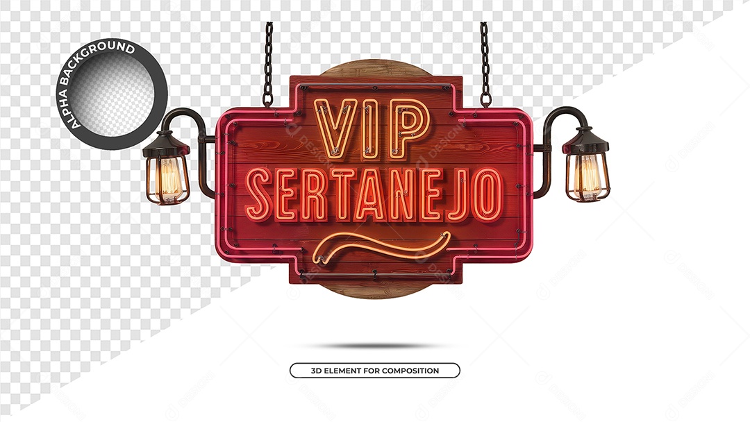 Vip Sertanejo Selo 3D Para Composição PSD