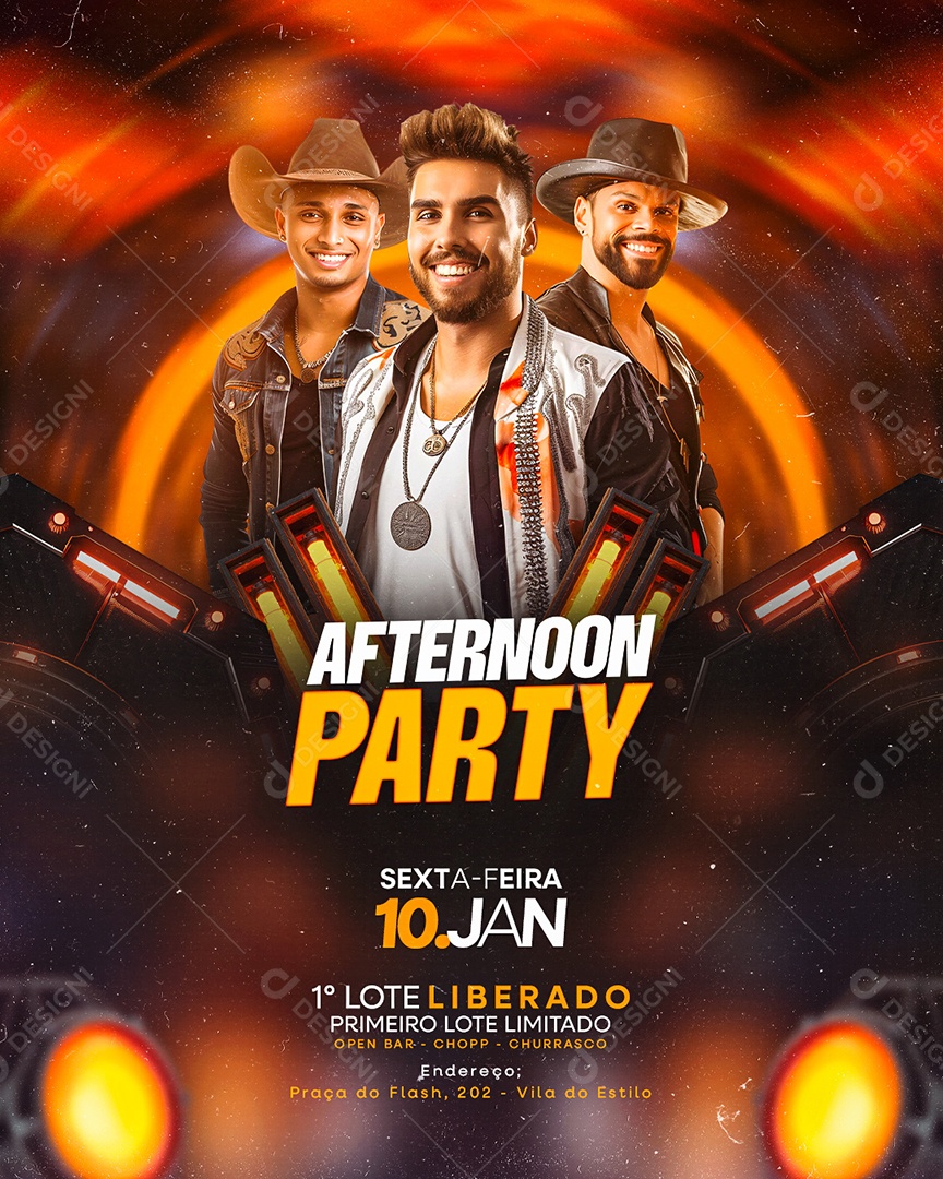 Flyer Afternoon Social Media PSD Editable