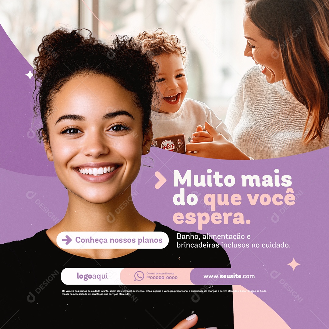 Babá Muito Mias do Que Você Espera Social Media PSD Editável