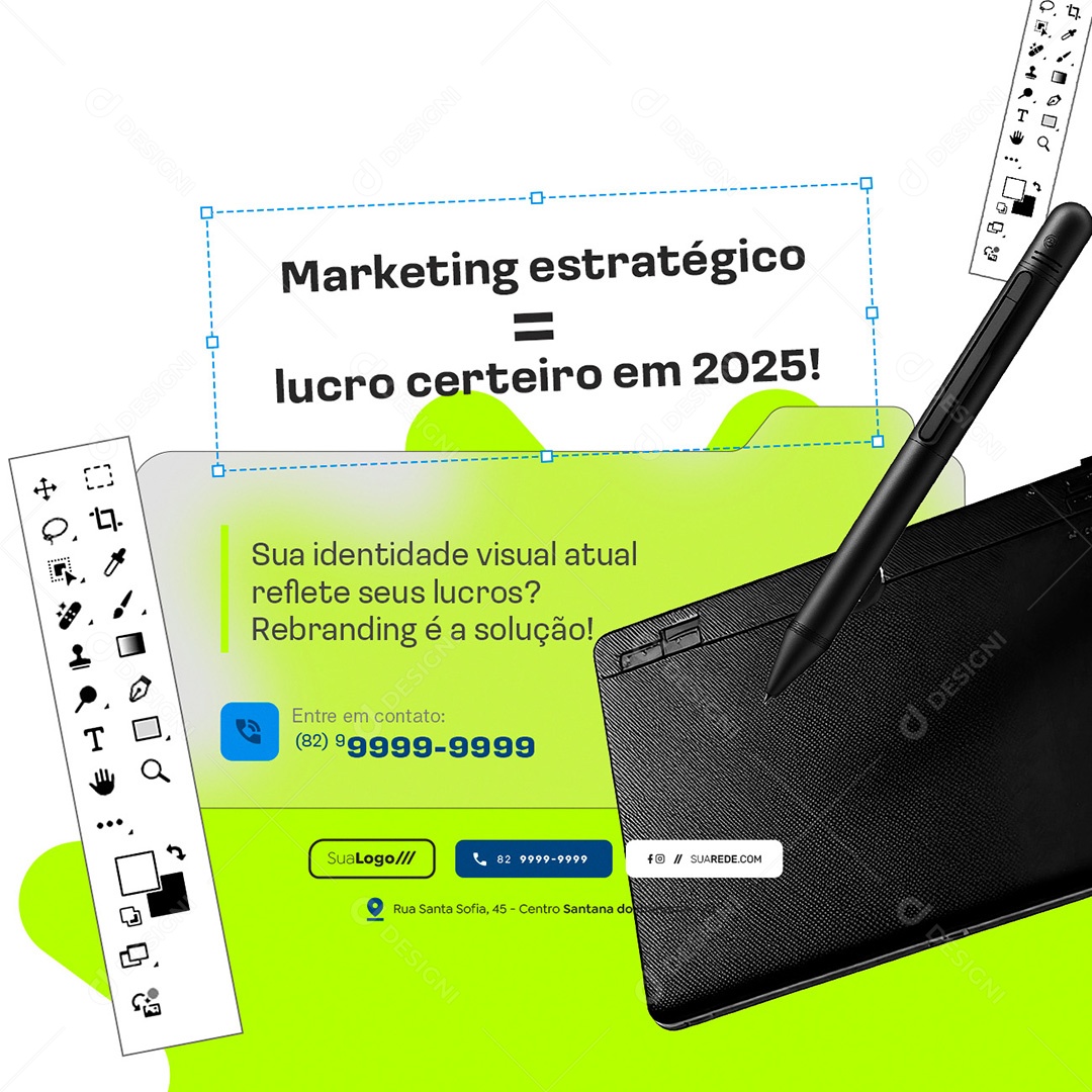 Digital Marketing Start 2025 Lucrendo Lucro Certeiro Social Media PSD Editable