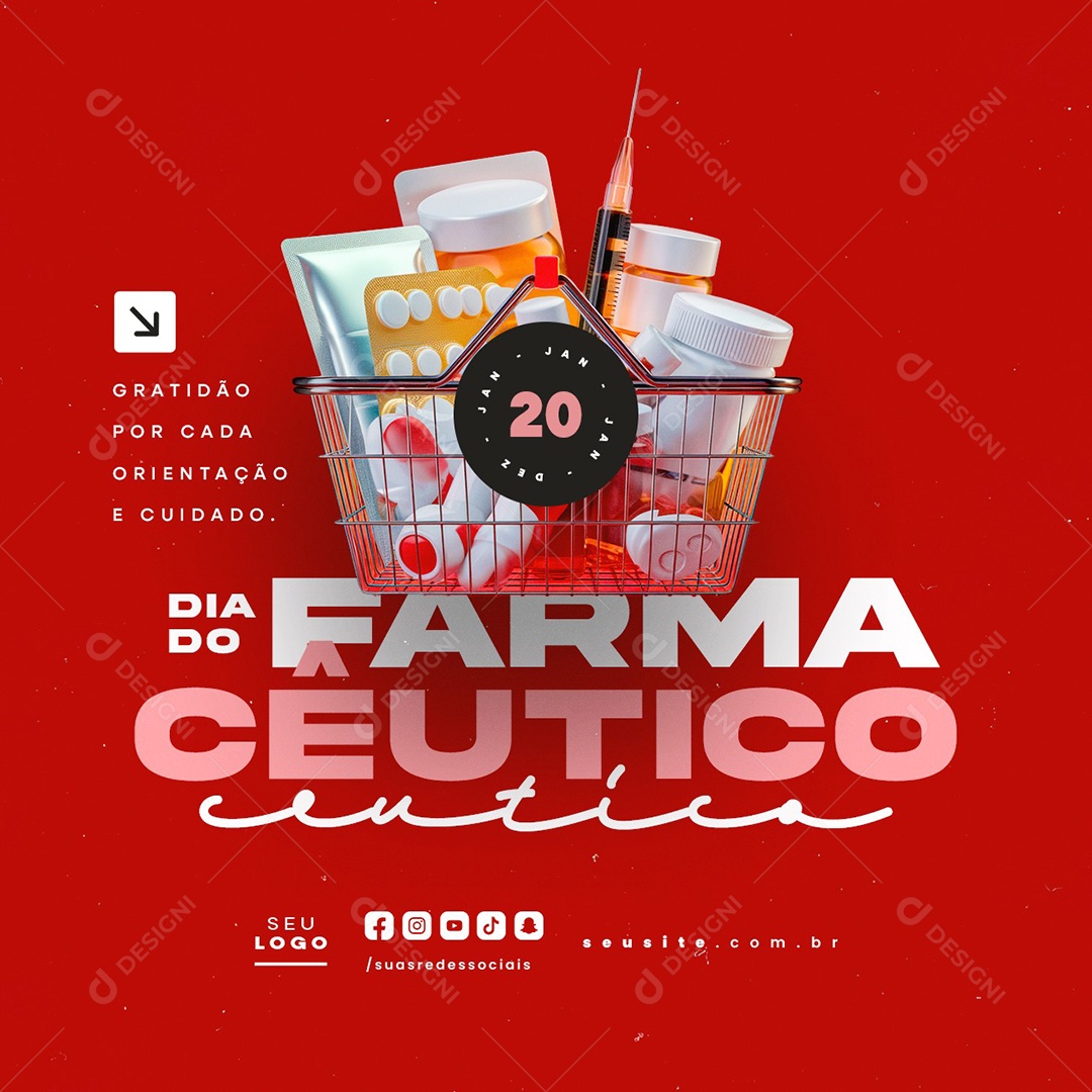 Farmaceutical Day January 20 Free By Each Social Orientation Media PSD Editable