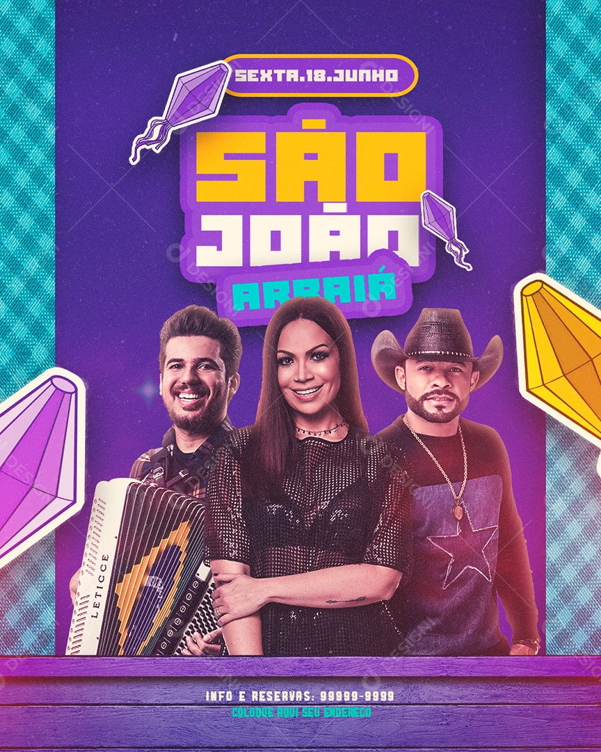 Flyer Shows São João Social Media PSD Editável