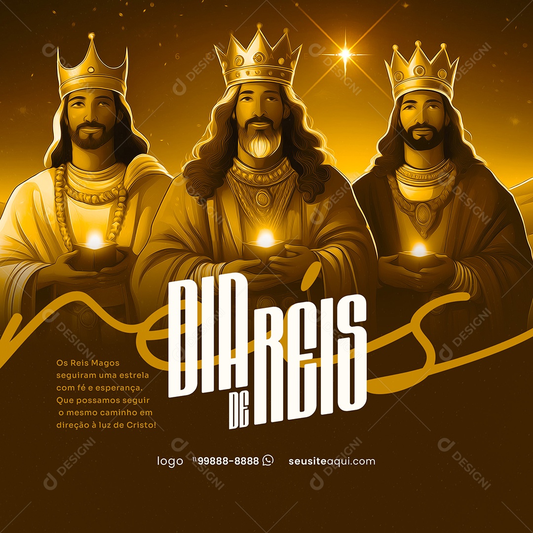 Day of Kings 06 January Social Media PSD Editable