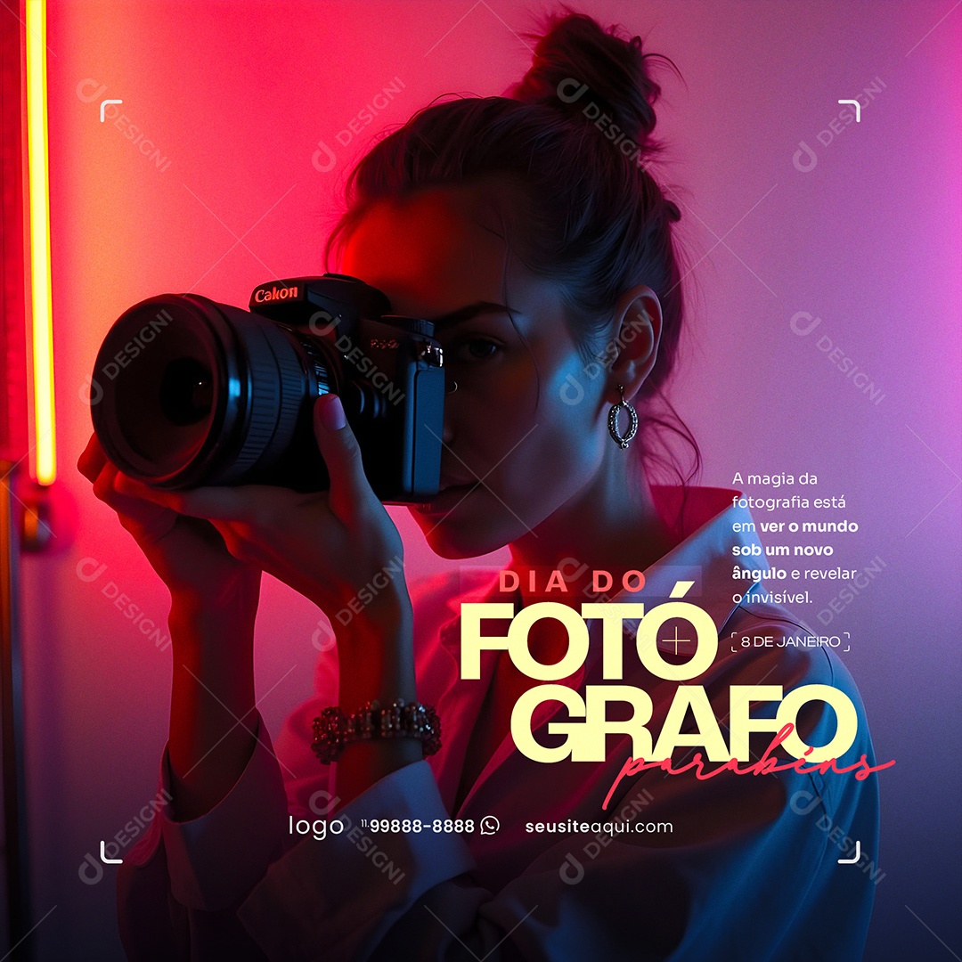 Photographer Day 08 January Social Media PSD Editable