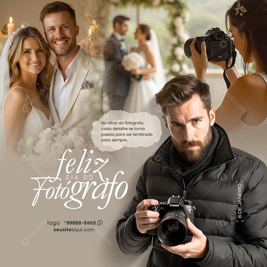 Photographer Day 08 January Social Media PSD Editable