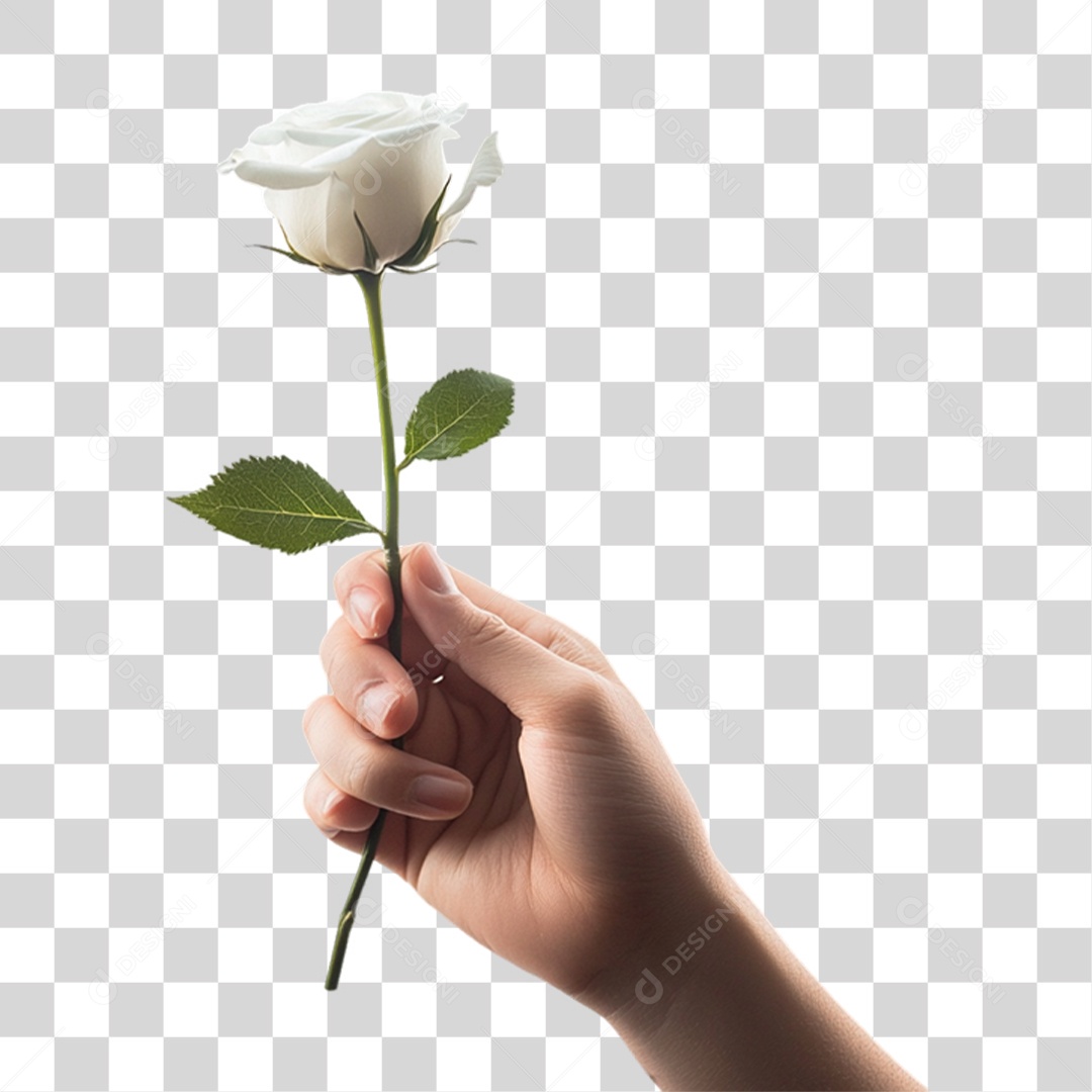 Elemento 3D Flores Rosas PNG Transparente