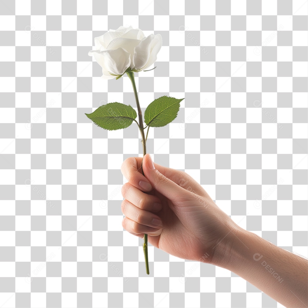 Elemento 3D Flores Rosas PNG Transparente