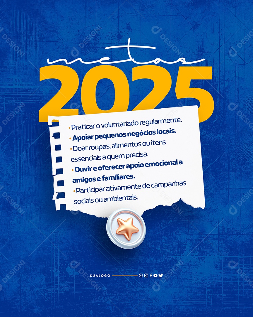 Goals to 2025 Social Media Media Editable