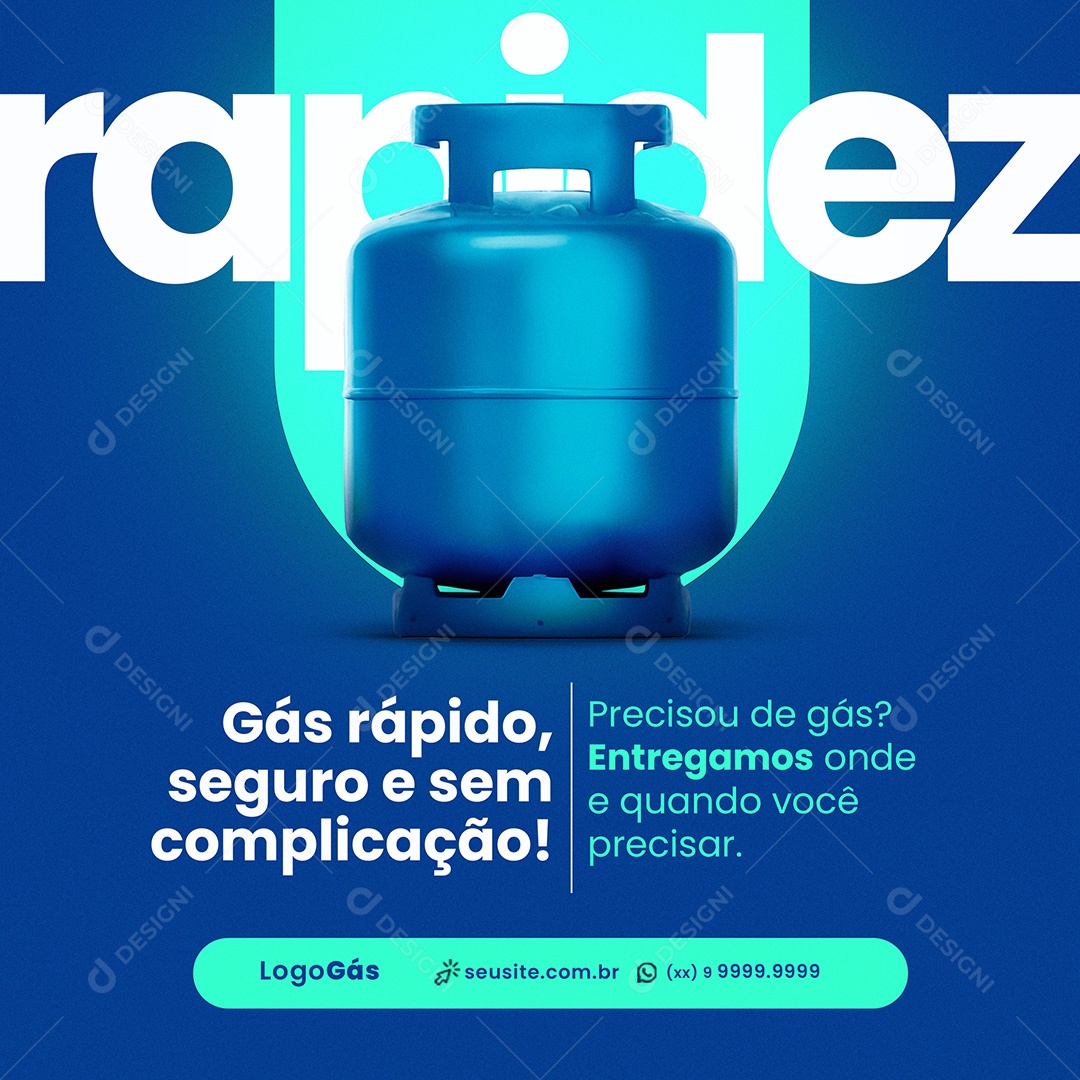 Rapidez Distribuidora de Gás Social Media PSD Editável