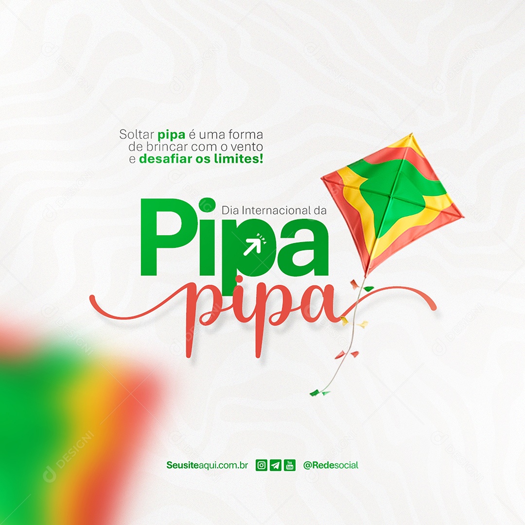 Dia da Pipa 29 de junho Social Media PSD Editável