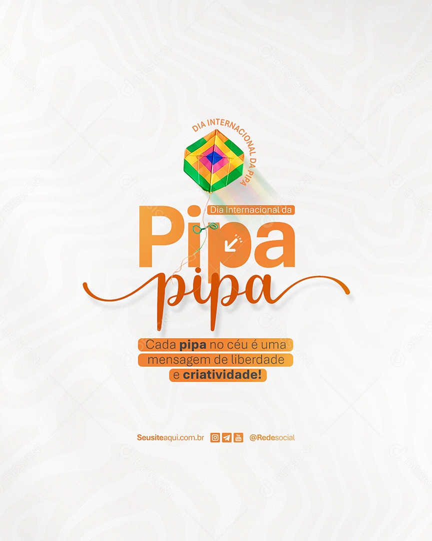 Social Media Dia da Pipa 29 de junho PSD Editável