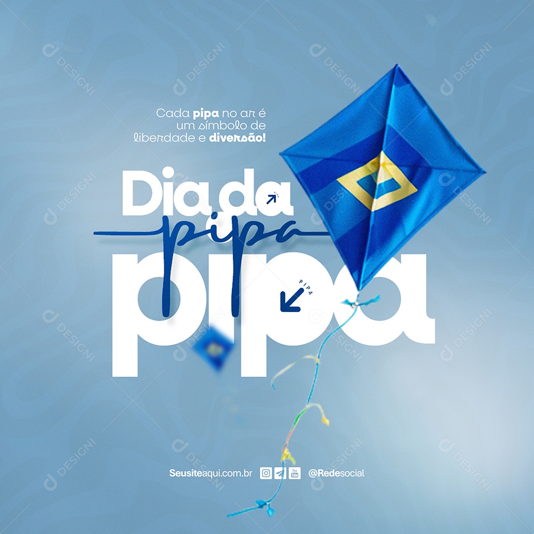 Dia da Pipa 29 de junho Social Media PSD Editável