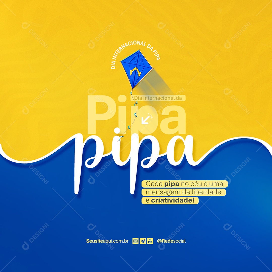 Dia da Pipa 29 de junho Social Media PSD Editável