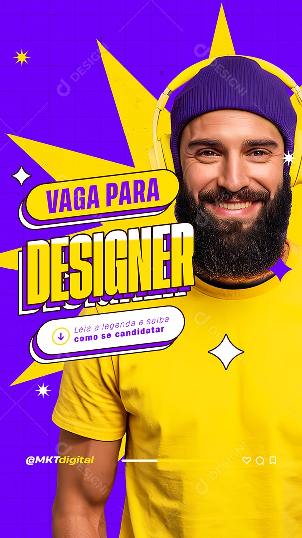 Story Digital Marketing Vaga for Social Designer Media PSD Editable