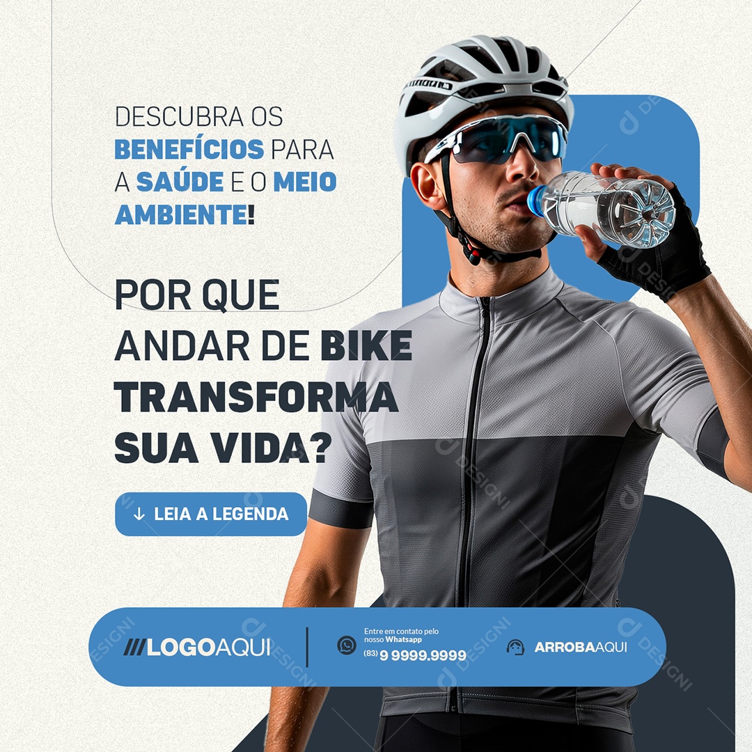 Bicycle Discover the Benefits for Social Media PSD Editable