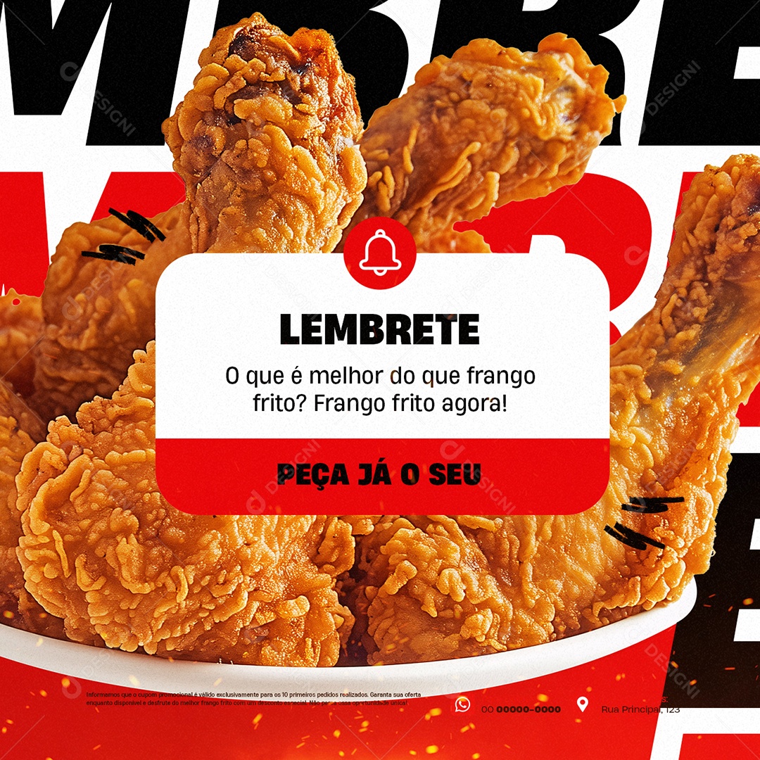 Chicken Fried Reminder Part Your Social Media PSD Editable