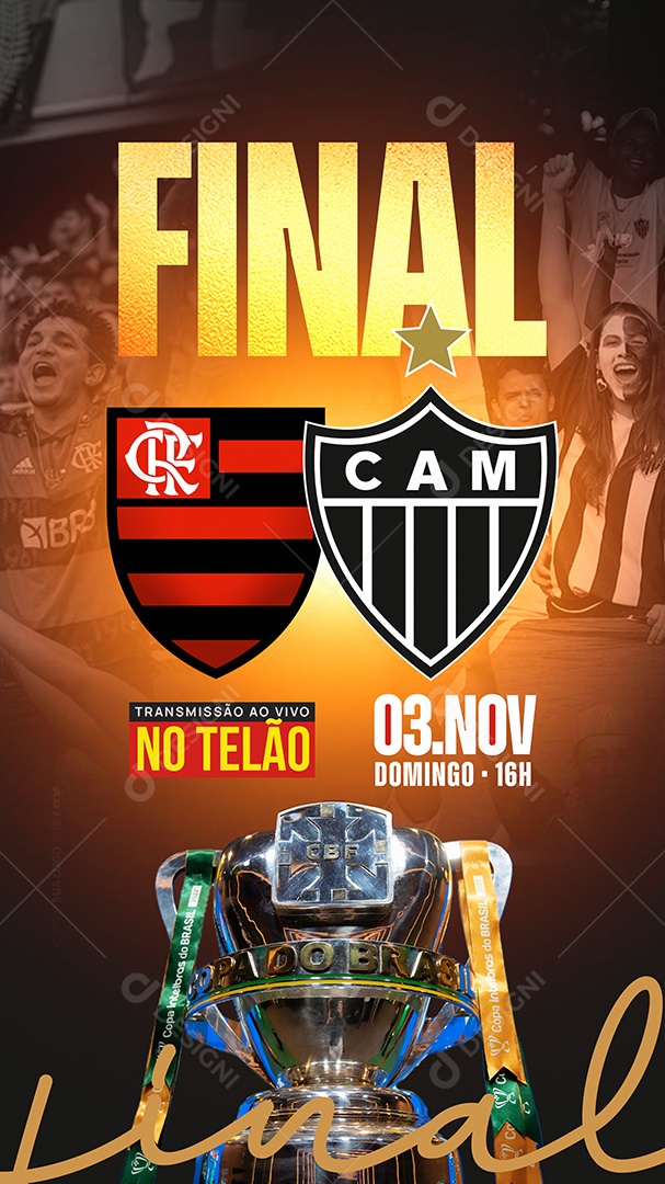 Flyer Story Copa do Brasil Final Social Media PSD Editável