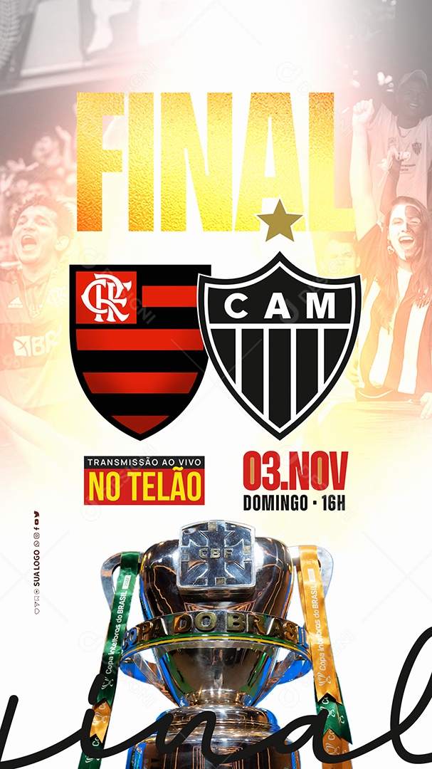 Social Media Flyer Story Copa do Brasil Final  PSD Editável