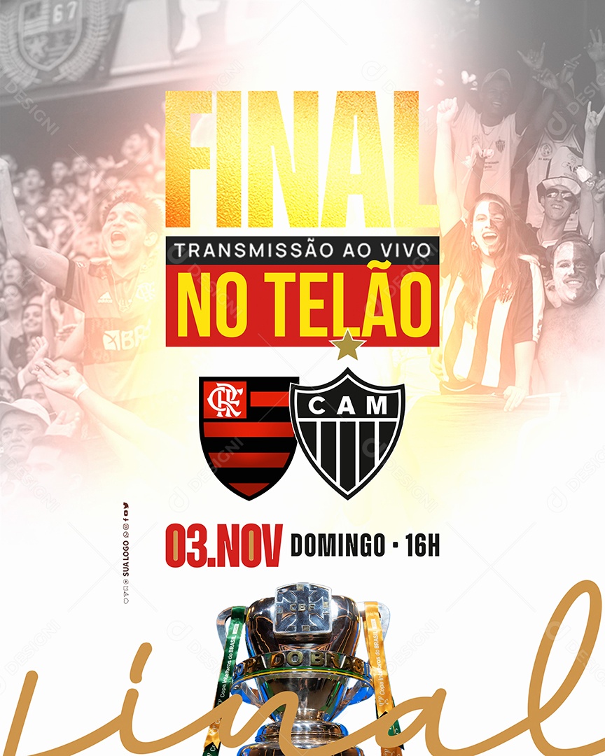 Flyer Copa do Brasil Final Social Media PSD Editável