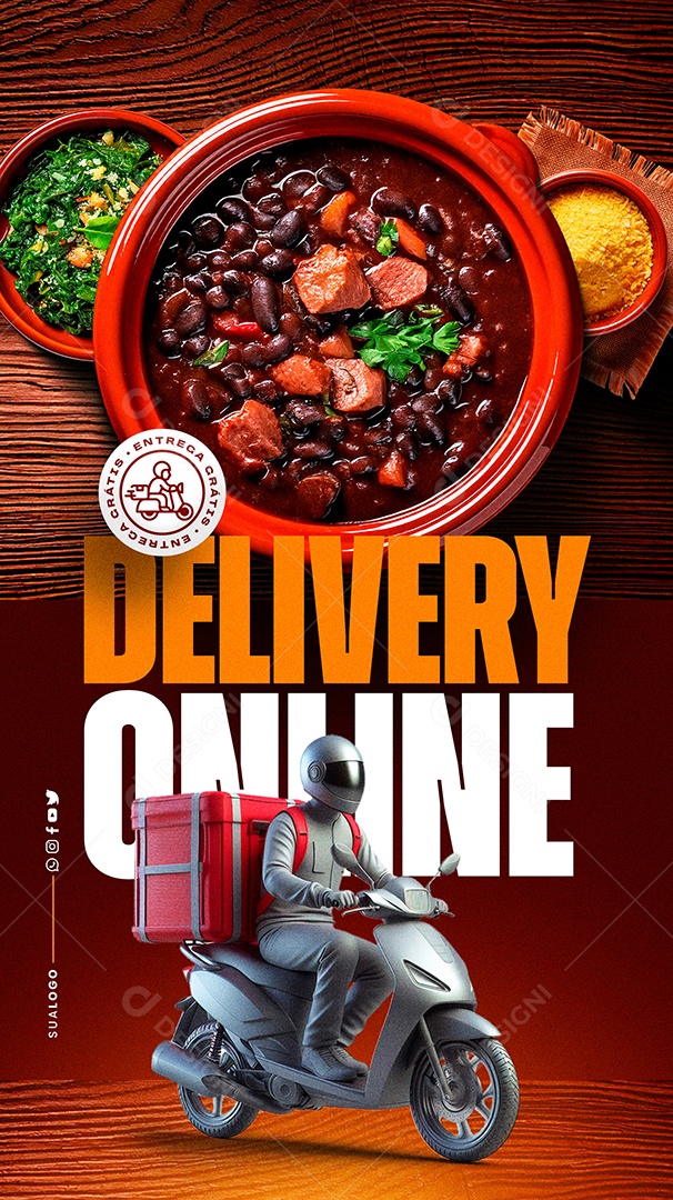 Story Feijoada Delivery Social Media PSD Editable