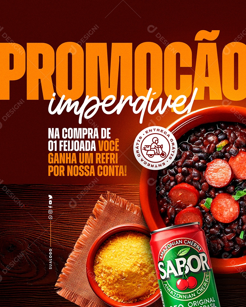 Feijoada Social Promotion Media PSD Editable