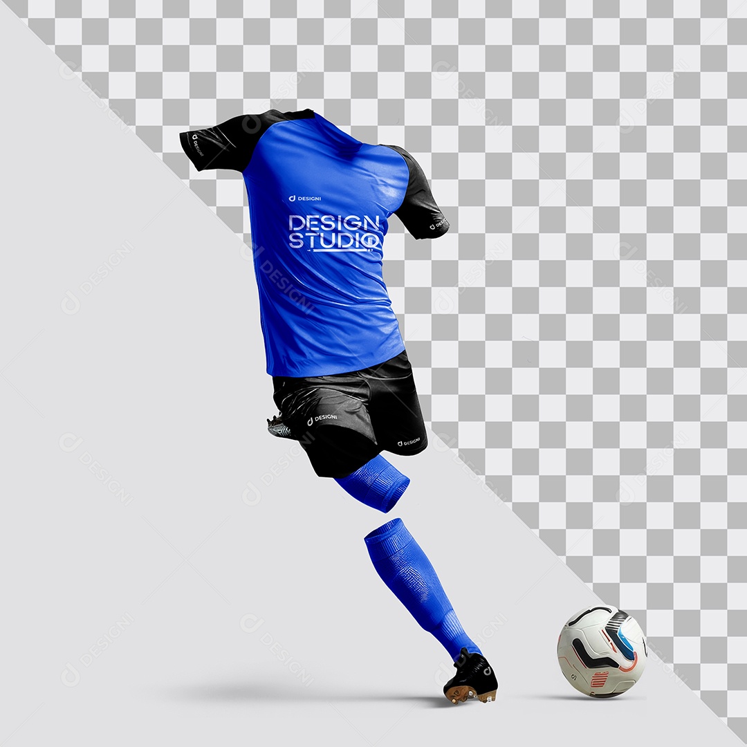 Mockup Uniform Football with Dynamic Pose PSD Editable