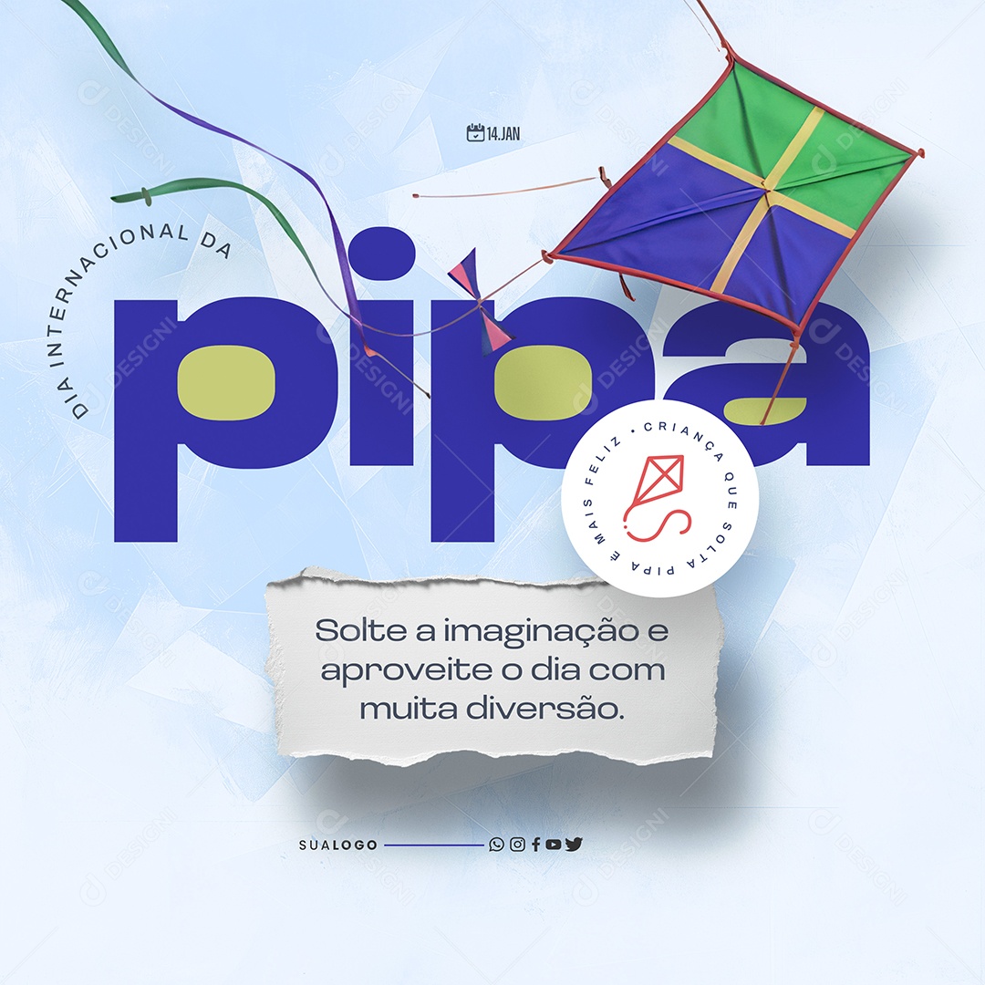 Pipa International Day January 14 Release Imagination and Enjoy Social Media PSD Editable