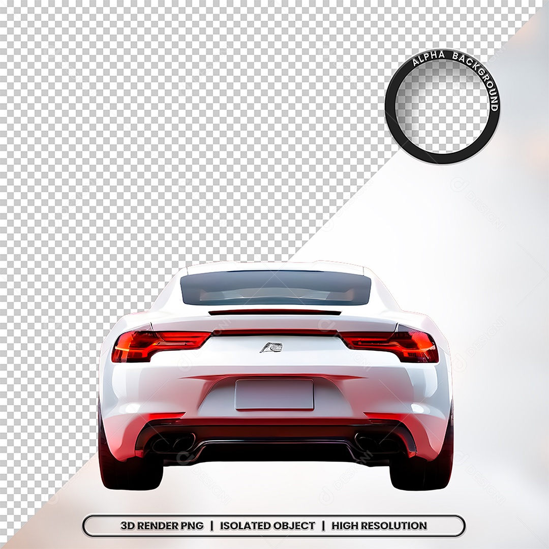 3D Element Background of a Car for PSD Composition