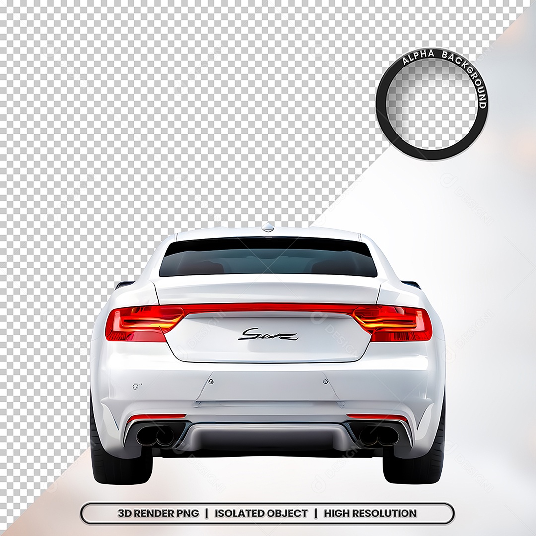 3D Element Background of a Car for PSD Composition