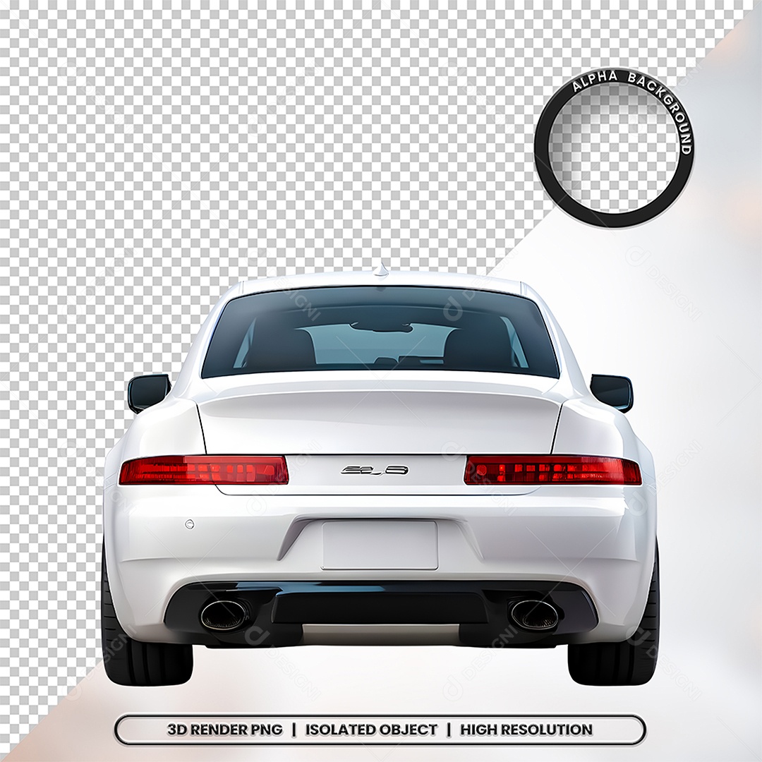 3D Element Background of a Car for PSD Composition