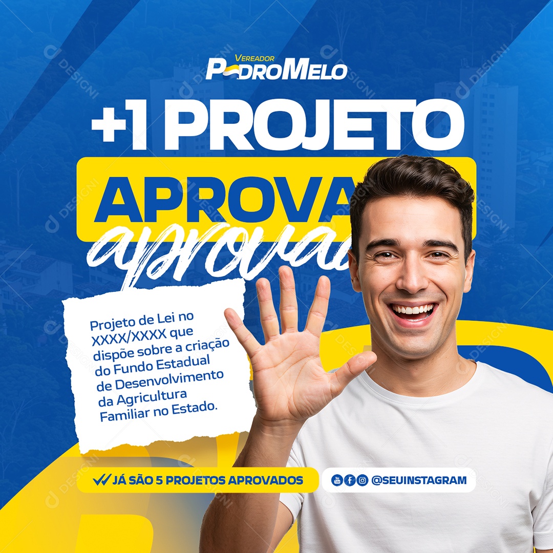 Policy Councilman Pedro Melo More A Approved Social Media PSD Project Editable