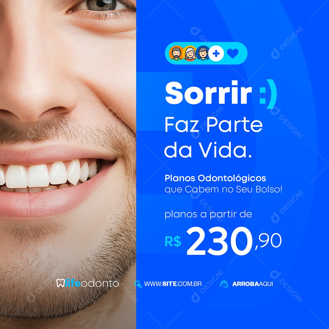 Odonto Smile Does Part of Social Life Media PSD Editable