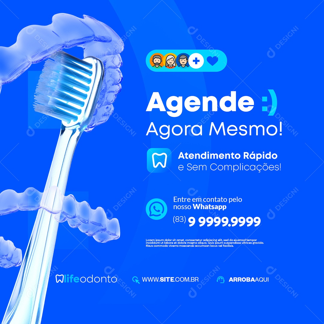 Odonto Agende Now Same Social Media PSD Editable