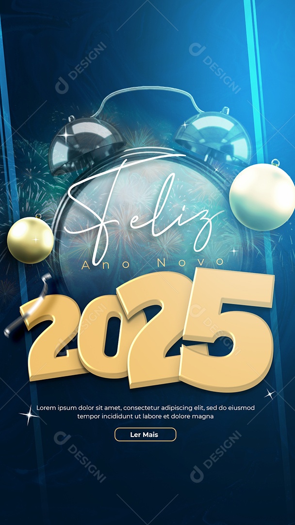 Happy new year story 01 From January Social Media PSD Editable