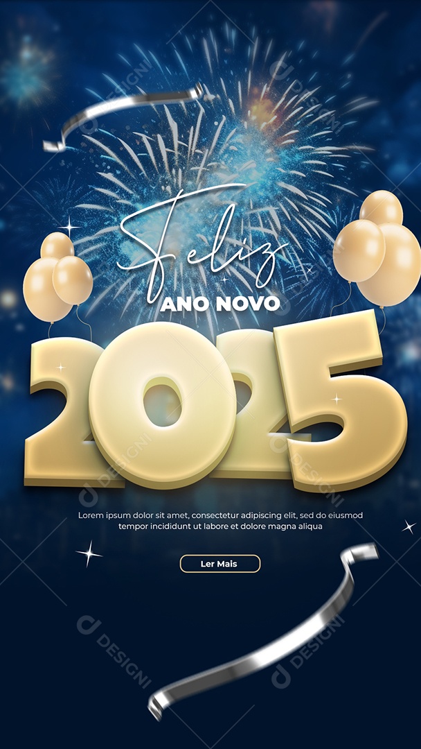 Happy new year story 01 From January Social Media PSD Editable