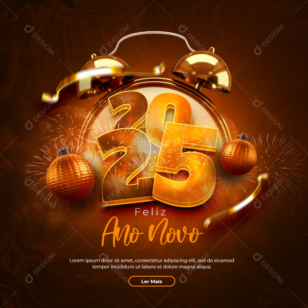 Happy New Year 01 From January Social Media PSD Editable