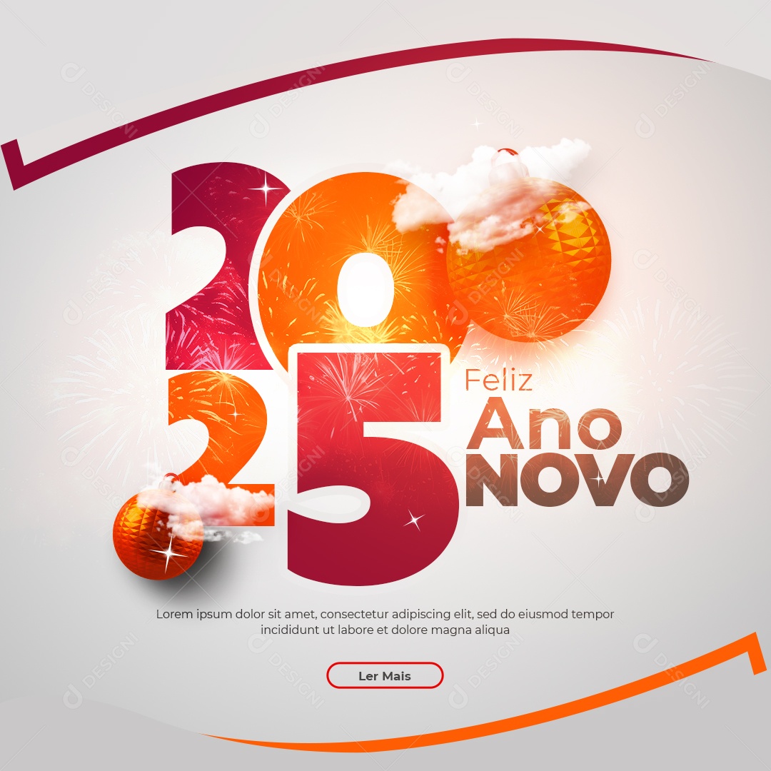 Happy New Year 01 From January Social Media PSD Editable