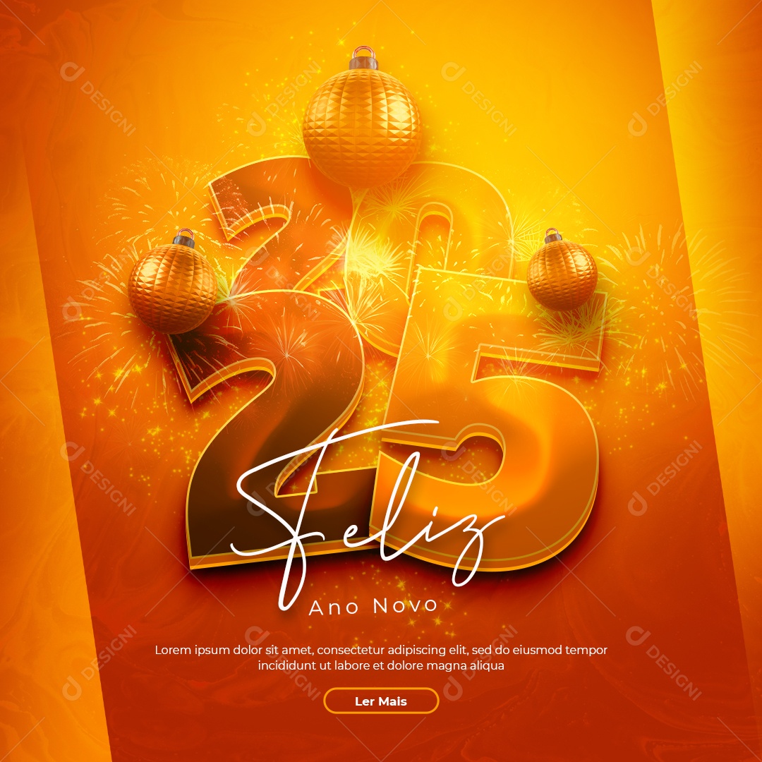 Happy New Year 01 From January Social Media PSD Editable