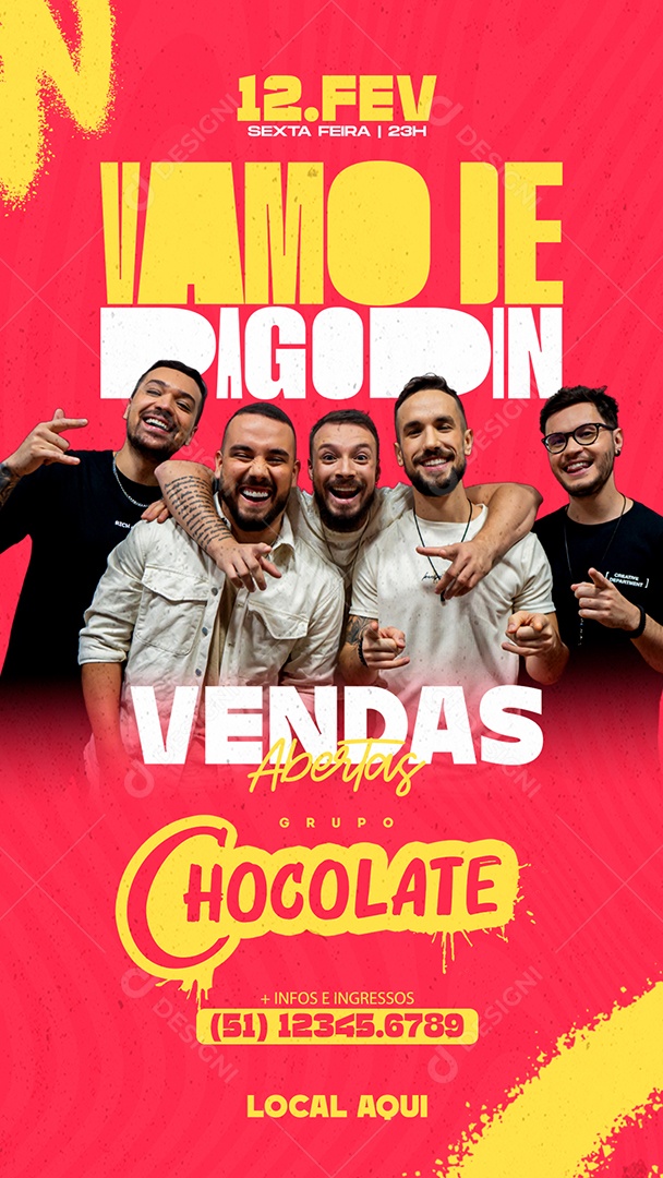 Story Flyer Vamo de Pagodin Chocolate Social Media PSD Editable