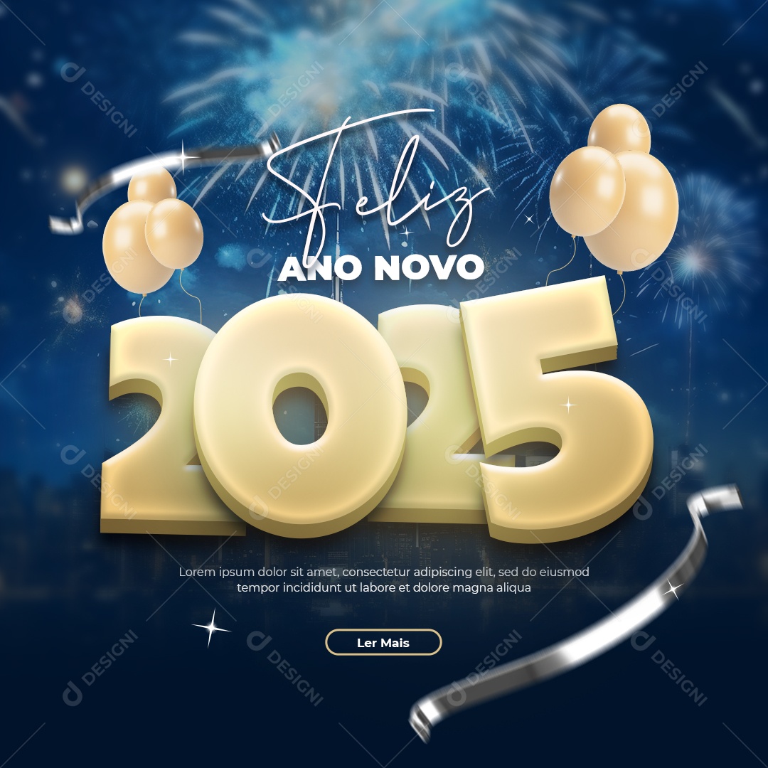 Happy New Year 01 January Social Media PSD Editable