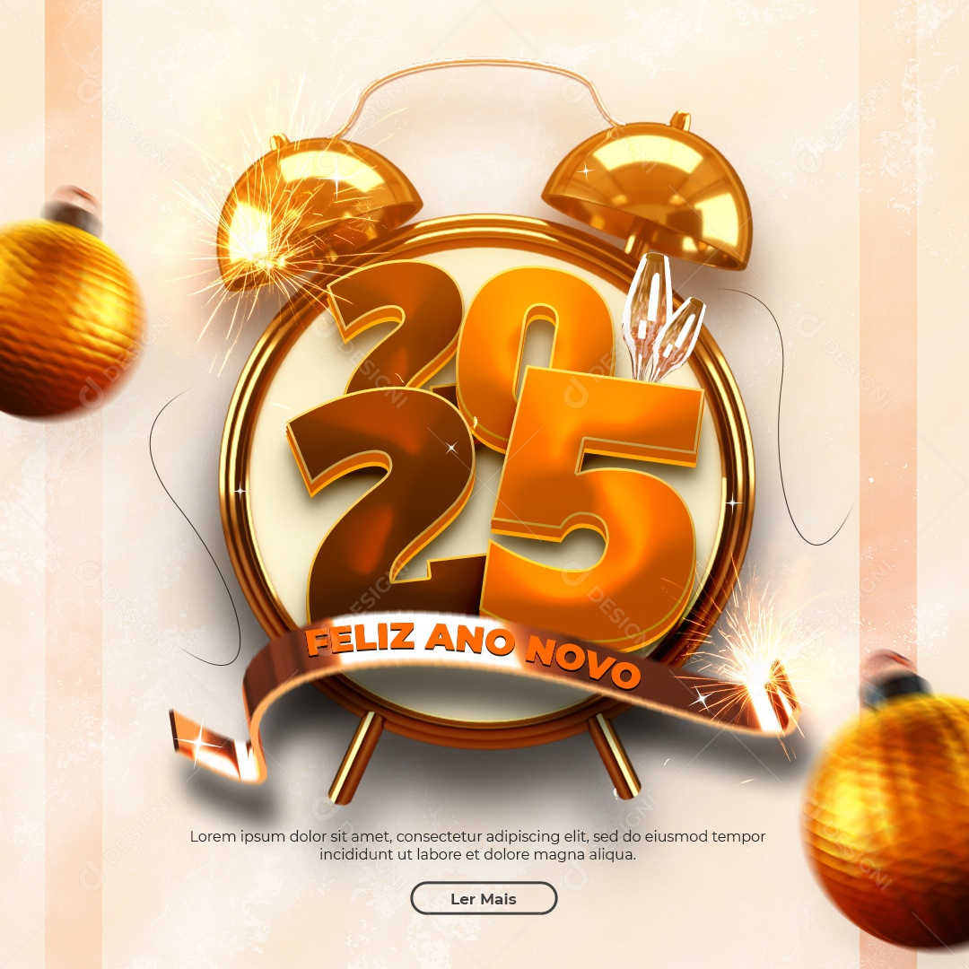 Happy New Year 01 January Social Media PSD Editable