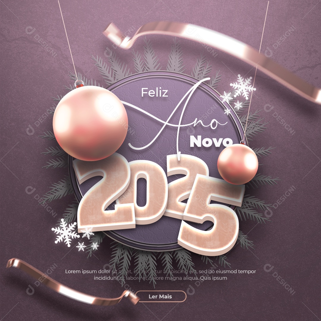 Happy New Year 01 January Social Media PSD Editable