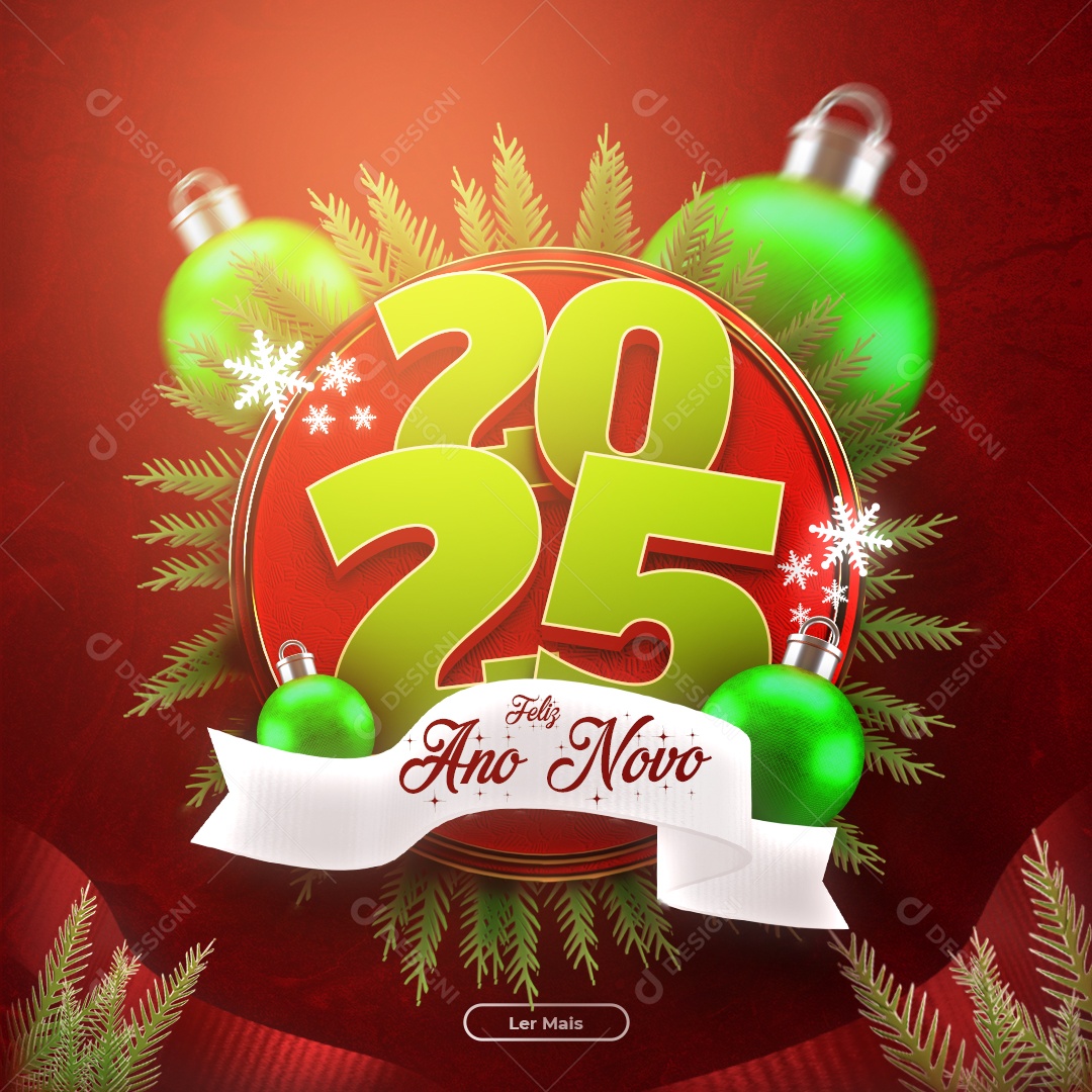 Happy New Year 01 January Social Media PSD Editable