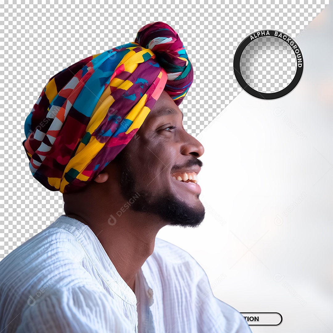 Character 3D Homen Negro Afro for PSD Composition