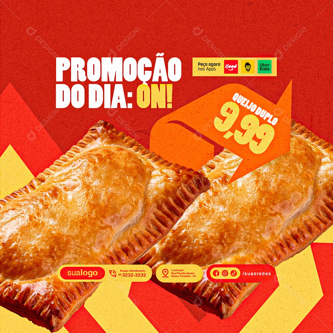 Pastry Promotion Day On Cheese Double Social Media PSD Editable