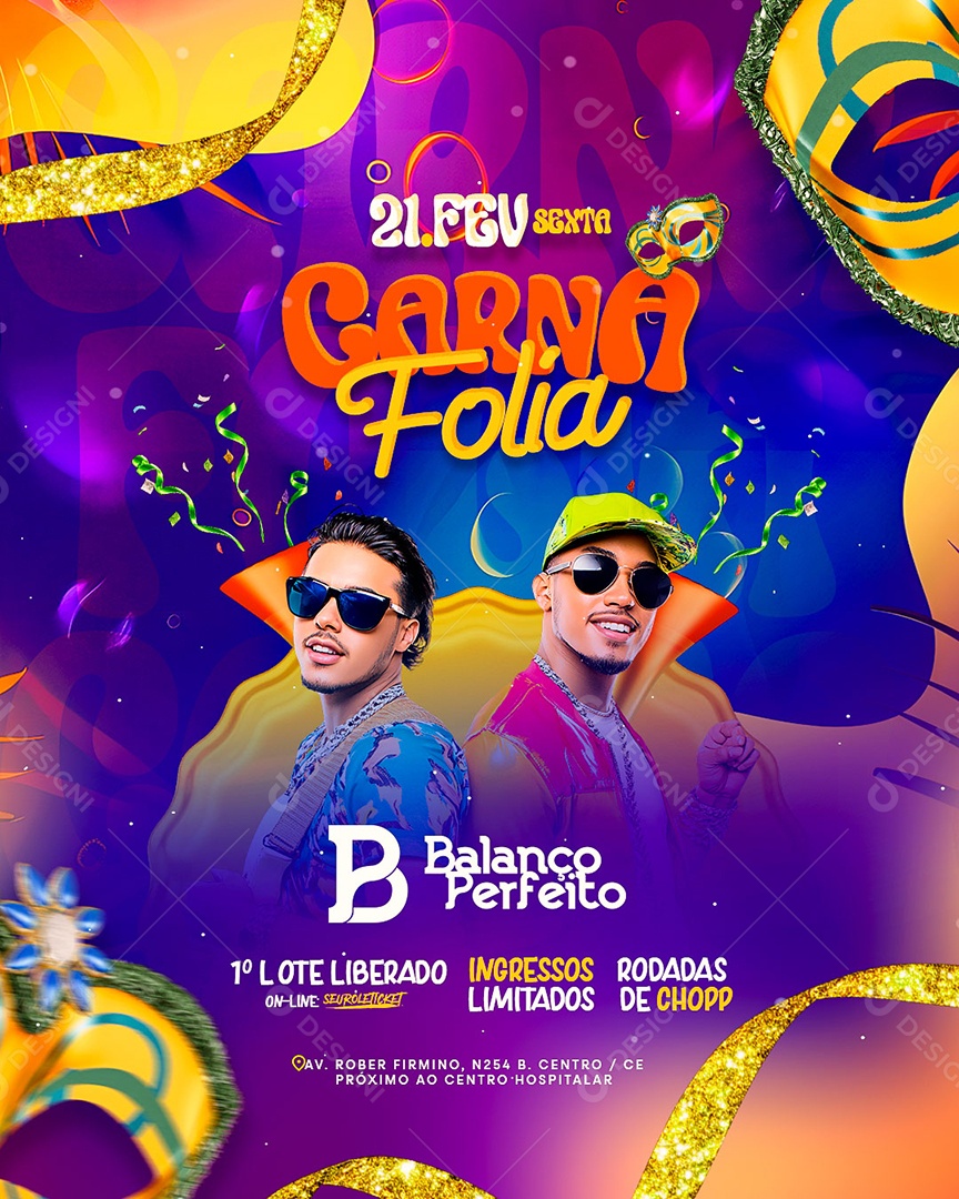 Flyer Carna Folia Social Media PSD Editable